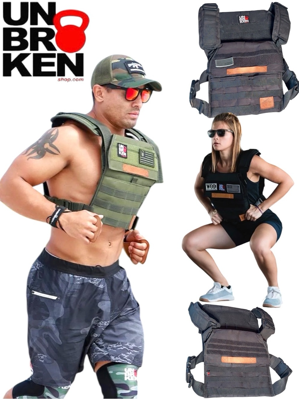 UnbrokenShop Tactical Weighted Vest Black - GUC